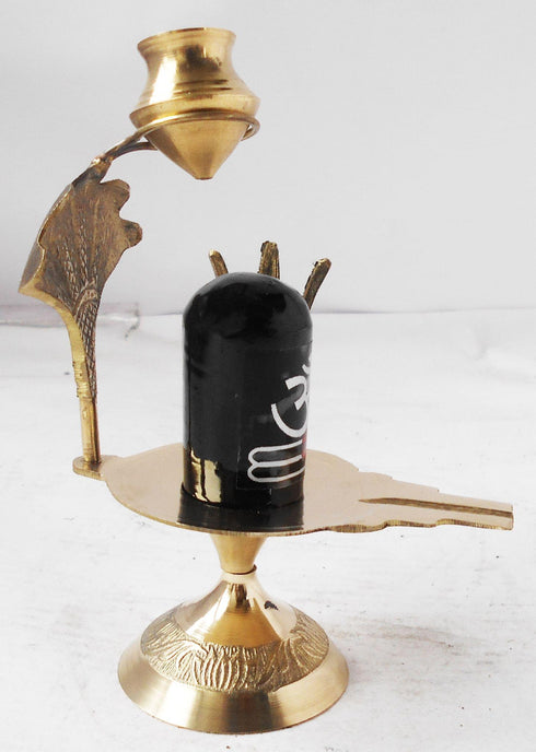 Brass Shiv Ling Black Stone 0.14Kg